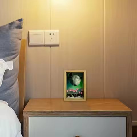 Night Light Tulips Picture Frame Picture Frame Flower Tulips Furniture Decoration Light Flower Light