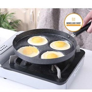 TEFLON SEKAT 4 ANTI LENGKET TELUR CEPLOK PAN PANCAKE 4 LUBANG CETAKAN - MiniStore5