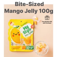 My Style Bite-Sized Mango Jelly 100g Korean Jelly Candy, Gummy Snacks, Fruit Flavored Jelly, Importe