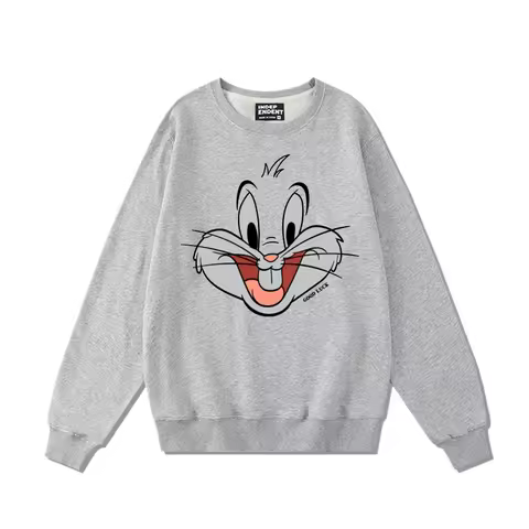 Bugs Bunny Anime Hoodie Women's Hoodie Women's Round Neck Top Couple's Loose Casual Hoodie Couple Ro