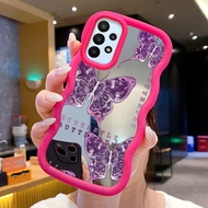 Case For Samsung A23 4G A23 5G F23 5G M23 5G Case Butterfly Pattern HP Cesing Macaron Case Mirror Si