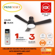KDK U48FP DC Motor Ceiling Fan with LED LIGHT - BLACK * 1 YEAR LOCAL WARRANTY