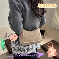 MIHAN Underarm Bag, PU Y2K Tote Handbag, Bowknot