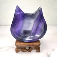 貓貓螢石碟 | 水晶 | 水晶碟 | 水晶擺件