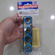 Tamiya 95254 Hard Arched Tires Blue & Carbon Reinforced Large Dia Narrow Wheels Large Carbon Rims