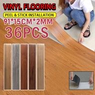 [BOX] 54sqft/36pcs vinyl flooring Mat Stickers Waterproof Self Adhesive PVC Wooden Vinyl Plank Tiles