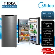 Midea / Toshiba 163L / 198L Single Door Refrigerator Low Defrost Fridge MDRD229FGD42-MY Silver / GR-