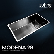 ZUHNE Modena 70cm Single Bowl 16-Gauge Stainless Steel Undermount Kitchen Sink with Nio Pull Down Basin Mixer Faucet