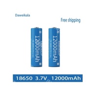 🔥3.7 V 18650 12000 mAh Large capacity lithium-ion battery，Flashlight Rechargeable Battery，Charging