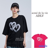 acme de la vie ADLV  FUZZY HEART ARTWORK SHORT SLEEVE T-SHIRT