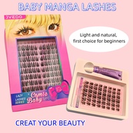 Baby Manga Lashes D Curl False Eyelashes  with Glue