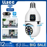 LLSEE YOOSEE CCTV HD Dual Lens 1080P 360 WiFi CCTV Camera Waterproof Bidirectional Audio Color Night Vision Motion Detection with 360 ° PTZ Control CCTV Camera