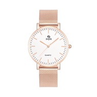 Fashionable Womens Watch High-End Two-Color Watch Simple Round Quartz Watch Jam Tangan Lelaki