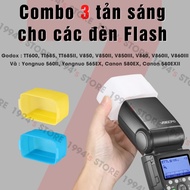 Light diffuser for Godox TT600/TT685/TT685II/V850/V850II/V850III/V860/V860II/V860III, Yongnuo 560II/