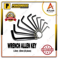POWERHOUSE Allen Key Wrench Set 1.5mm to 10mm