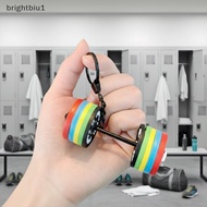 [Bgu] 2025 New Barbell Keychain Silicone Dumbbell Keychain Gym Gifts For Gym Lovers Fitness Trainer 