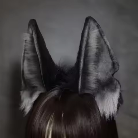 Halloween Women Beast Wolf Ears Headdress Plush Anubis Hu Lang Ear Hairband Lolita Headband Anime fo