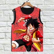 One Piece Luffy Singlet 3D Lekbong Pirate Straw Hat Anime Cartoon Model For Kids and Adults Unisex -