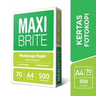 KERTAS HVS 70 A4 MAXI BRITE / RIM / KERTAS FOTOCOPY