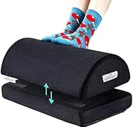 Atteret Ergonomic Under Desk Footrest Cushion, Compact Adjustable Mesh Foot Rest 6.5'' Height, Lumba