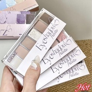 [New Color Online] Eunarz/Eunarz Six-Color Eyeshadow Palette Daily Light Makeup Smoky Makeup Pink Bl