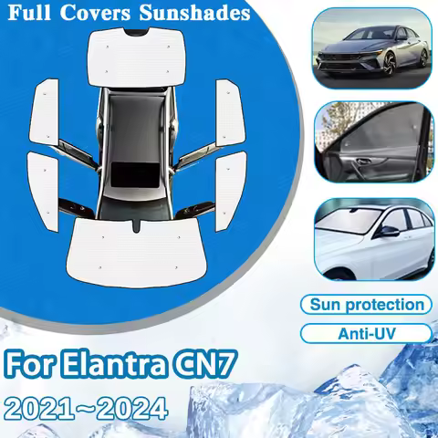 Car Window Sunshades For Hyundai Elantra 2021~2024 2023 Accessories Avante i30 Sedan CN7 Windshield 