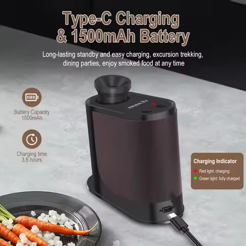 BORUiT BQ500 Smoke Infuser Cuisine Portable Molecular Machine Bar Cold Smoke Generator Meat Burn Coo