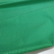 100% Premium Designer Cotton Fabric Green Color Small Polkadot Design |Sewtizen Fabric & Notion|