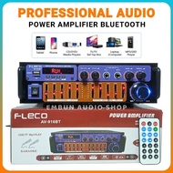 Power Audio Amplifier Bluetooth Fleco AV-916BT USB/SD/FM/MP3 - Sound Amplifier Speaker Remote Audio 