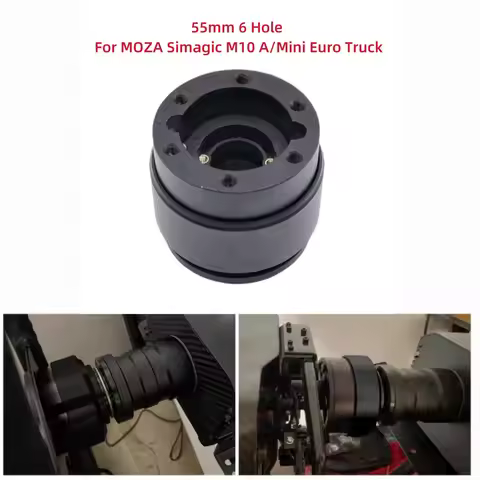 New 55mm 6 Hole Racing Simulator Game Steering Wheel Quick Release Hub Adapter For MOZA Simagic M10 