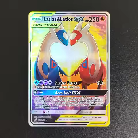 PTCG Proxy 2019 P.M EN Latias Latios GX 170 Collectibles Card RARE Single Card Classic Game Anime Ca