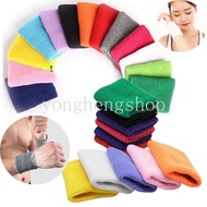 Unisex Cotton Sweatband Sports Wrist Tennis Yoga WristBand Arm Sweat-absorbent Towel Wrist Guard Bracers Wrist Wrap