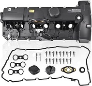264-935 Engine Valve Cover Kit With Gasket, Bolts and Oil Cap Compatible with 2007-2013 Bmw 125i 128