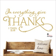 In Everything Give Thanks Wall Sticker Decotherapy