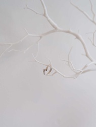 JIIRA-The Sierra collection - texture line silver ring (free size)