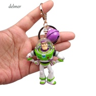 DELMER Buzz Lightyear Key Chain, PVC Doll Model Toys Woody Action Figures, Backpack Charms Animation