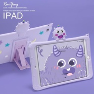 小毛怪新款2021iPad保護殼10.5兒童8防摔air3/4蘋果平板mini6硅膠套pro9.7英寸iPad7代10.2可愛8鋼化膜10.9