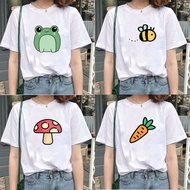 MS67 CUTE STICKER GRAPHIC MUSCLE TEE Korean Fashions Round Neck Pattern T shirt FOR MEN AND WOMEN