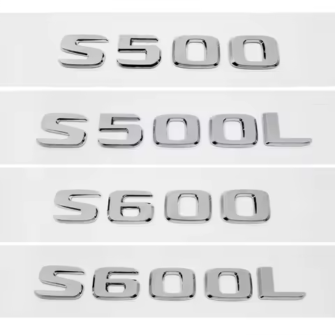 ABS Plastic S500 S500L S600 S600L Trunk Rear Logo Badge Emblem Sticker For Mercedes Benz S Class W12