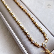 สร้อยคอเพชรสลับทองสร้อยคอใส่ออกงาน N2422 สวยสง่าปรับระดับสั้นยาวได้17-19นิ้ว