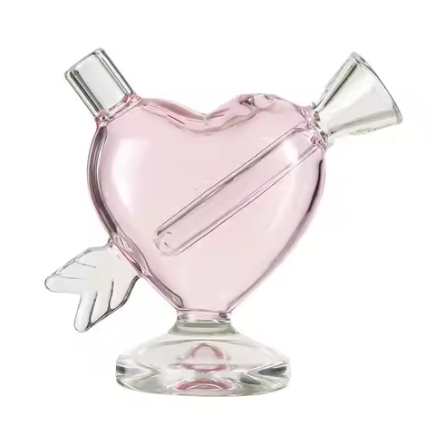 Exquisite Portable Colored Glass Heart Bottle Handmade Micro Filter Cigarette Holder Female Cyclic U
