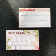 Points card, loyalty card size 9x5.4cm