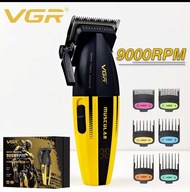 Vgr Hair Clipper เครื่องตัดผมมืออาชีพตัดผมปัตตาเลี่ยนไร้สายโลหะ 9000 RPM ปัตตาเลี่ยนไฟฟ้าสําหรับผู้ช