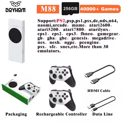 BOYHOM M88 Handheld Game Console support 4K 3D TV Games Wireless Controller Gamepad USB PC Game For 