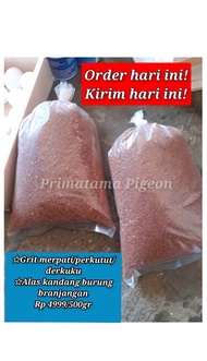 Grit Merpati / Tumbukan batu bata merah 500gr Asinan BURUNG MERPATI Perkutut Derkuku Puter Alas Kand