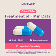 BASMI FIP™ Oral Capsules GS-441524 For Cats Less than 2.5kg Each Pack Contains 30 Oral Capsules