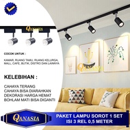 Set of 3 Rail Spotlights 50CM E27 MR16 Spotlight Tracklight LED Can Change Bulbs | For Home, Shop, O
