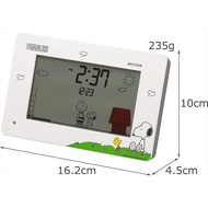Rhythm Snoopy Digital Alarm Clock Funny Action with Calendar White 8RDA79MS03 10x16.2x4.5cm