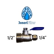 Ball Valve 1/2 inch thread x 1/4 hose Water Filter Water Filter