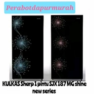 KULKAS / LEMARI ES Sharp 1 pintu SJX 187 MG shine new series SJX187MG